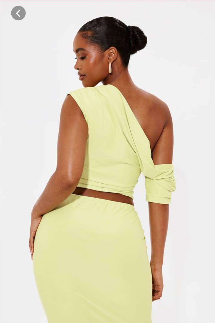 Shape Lime Slinky low rise maxi skirt 2 Piece